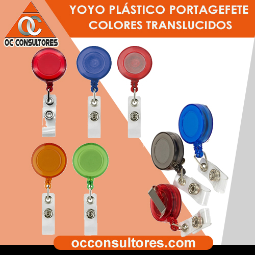 yoyo porta gafete color translucido