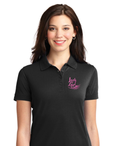 playera tipo polo dama bordada