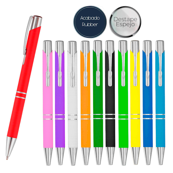 pluma metalica rubber