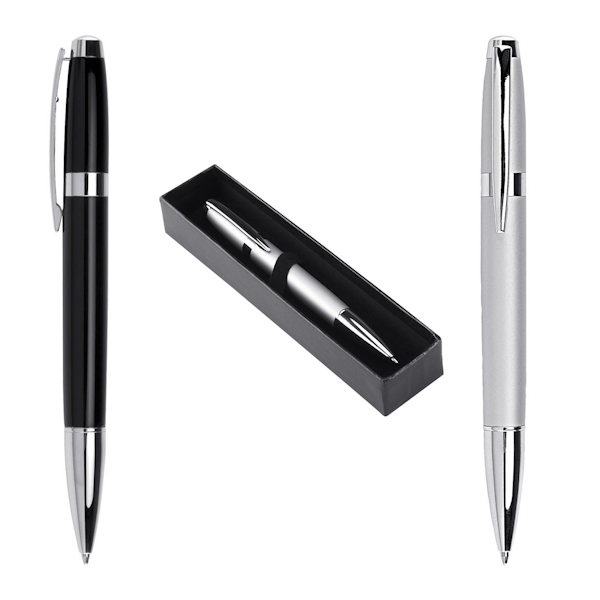 pluma metalica estuche