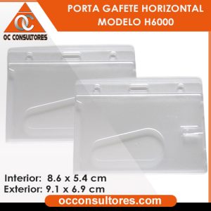 porta gafete horizontal