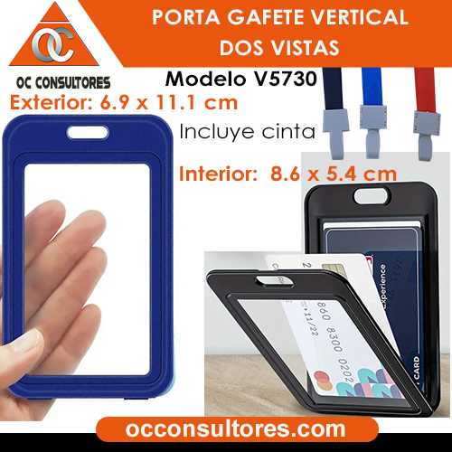 porta gafete negro