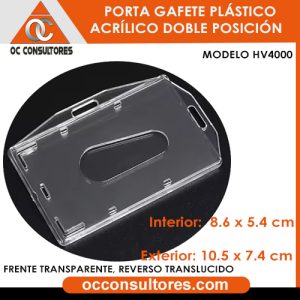 porta gafete acrilico