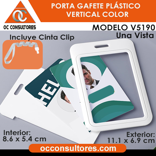 porta gafete una vista
